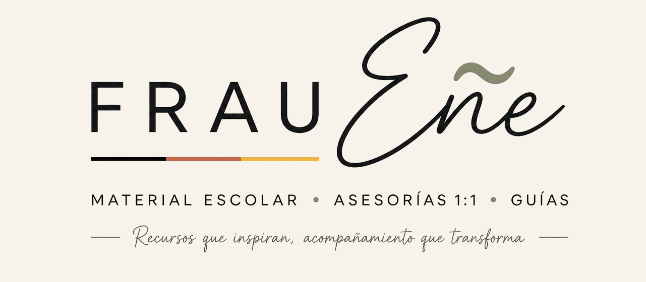 Frau Eñe — Material escolar, asesorías 1:1, guías